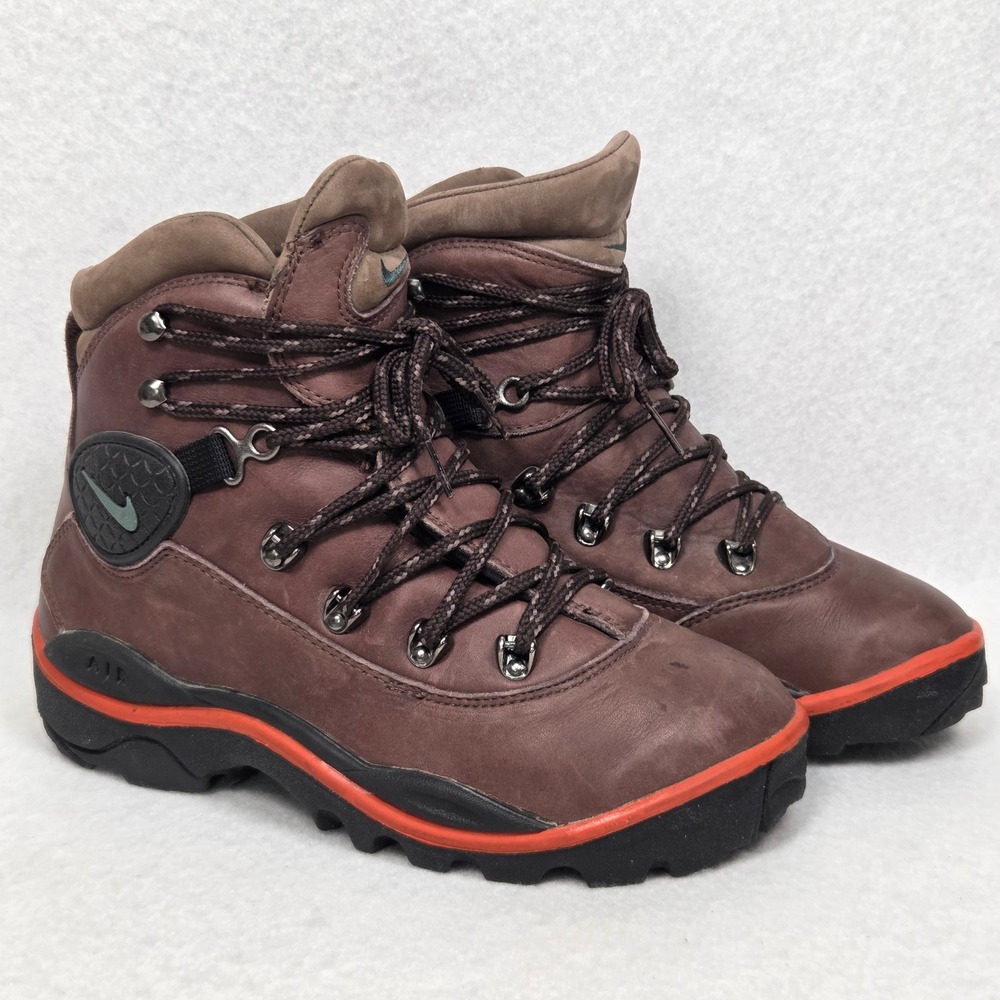 Vtg‎ Nike ACG Zoom Air Hiking Boots Mens 8.5 Brown Leather Vintage Rugged Y2K